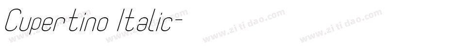 Cupertino Italic字体转换